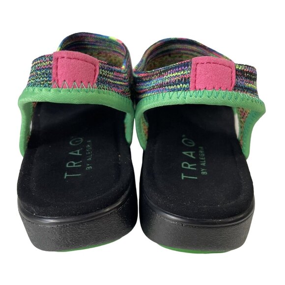 TRAQ Alegria Dream Knit Sport Queen Sandals Slip On Funplex Lime Eur 37 US 6.5-7 - Picture 8 of 9